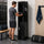 2-Door Metal Locker Cabinet in Black – Standard Lock with 2 Keys