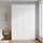 160x240cm 4-Door White Steel Shelf Wardrobe with White Handle Storage Cabinet