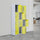 Grey with Yellow Door 12-Door Locker for Office Gym Shed School Home Storage - Padlock-operated