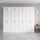 320x240cm 8-Door White Steel 3 Hanging and 1 Shelf Wardrobe with Gold Handle Storage Cabinet