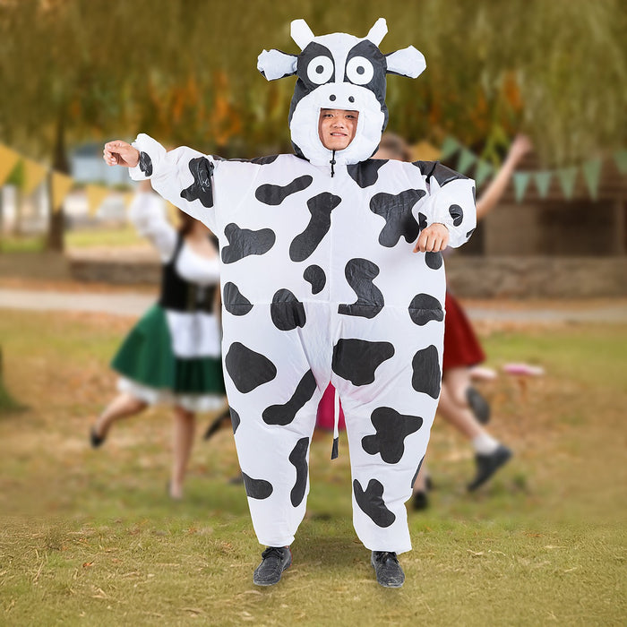 Cow Fancy Dress Inflatable Suit -Fan Operated Costume