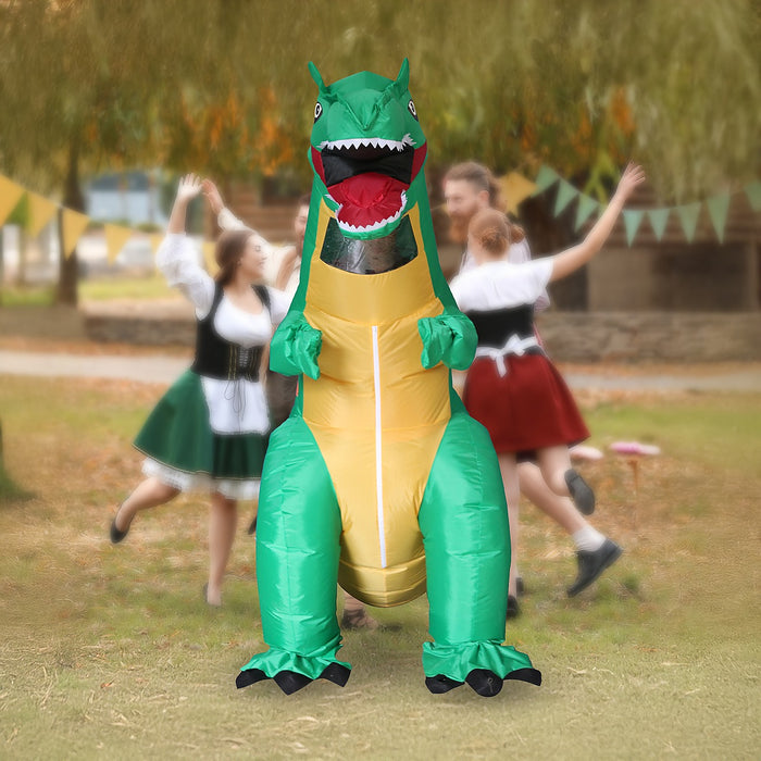 T-Rex Fancy Dress Inflatable Suit -Fan Operated Costume