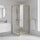 Semi-Frameless Shower Screen – Gold, Front: (82~90)x195cm, Side: (98~101)x195cm