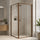 Semi-Frameless Shower Screen – Dust Brown, Front: (74~82)x195cm, Side: (77~80)x195cm