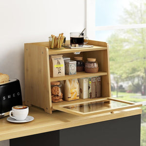 Black Bread Box – Large Kitchen Countertop Bread Storage