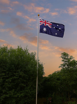 6m Aluminium Flag Pole Kit with Australian Flag – Outdoor Full Set