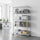 Modular Wire Storage Shelf 900 x 450 x 1800mm in Carbon Chrome Plated with Wheels