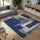 200x300cm Large Floor Blue Abstract Rug – Modern Area Carpet for Bedroom & Lounge