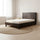 King Single Size Bed Frame with Headboard – Brown PU Leather