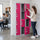 12-Door Steel Locker – Grey with Pink Door, 3-Digit Combination Lock
