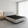 Queen Slatted Ensemble Bed Base - Grey Linen Breathable Cover