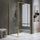 Adjustable Semi Frameless Shower Screen Front: (114~122)x195cm with Gold Hardware and Side: (89~92)x195cm