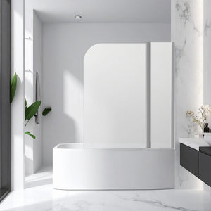180° CHROME Pivot Door 6mm Safety Glass Bath Shower Screen By Della Francesca - 120 x 140cm