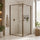 Semi-Frameless Shower Screen – Dust Brown, Front: (74~82)x195cm, Side: (89~92)x195cm