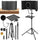 Microphone Stand with Isolation Shield, Pop Filter & Tray