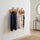 Wood Wall Mounted Coat Rack with 6 Flip Down Hooks 44cm Foldable Bamboo Wall Hook Rack