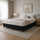King Slatted Ensemble Bed Base - Black Linen Breathable Cover