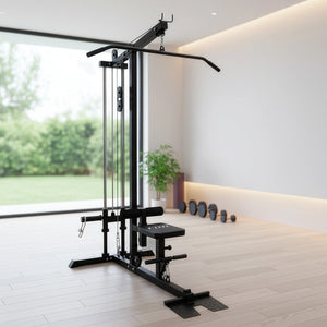Lat Pulldown Low Row Fitness Machine – Home Gym Cable Strength Trainer