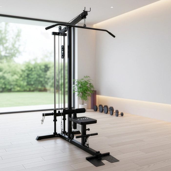 Lat Pulldown Low Row Fitness Machine – Home Gym Cable Strength Trainer