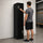 Metal Storage Locker with L-Shaped Doors – Black, Standard Lock with 2 Keys