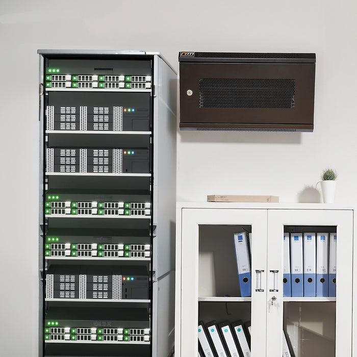 19" 6U Wall Mount Network DVR NVR Data Cabinet Enclosure