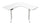 L Shaped Sit Stand Desk Electric Height Adjustable Corner Table