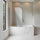 180° CHROME Pivot Door 6mm Safety Glass Bath Shower Screen By Della Francesca - 90 x 140cm