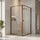 Semi-Frameless Shower Screen – Dust Brown, Front: (98~106)x195cm, Side: (89~92)x195cm