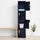 Metal Locker with 4 Doors – Black, Standard Lock with 2 Keys