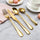 24 Piece Gold Cutlery Set Stainless Steel Dinnerware