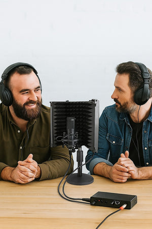 3 Panels Microphone Isolation Shield Mic Sound Absorbing Foam Reflector