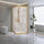 Adjustable 900x900mm Sliding Door Glass Shower Screen in Gold with Shower Handle Style 2 - Gold
