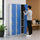 12-Door Steel Locker – Grey with Blue Door, 4-Digit Combination Lock