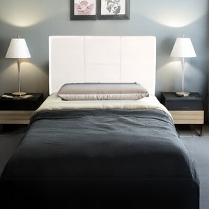 Single White PU Leather Bed Headboard Bedhead