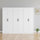 240x200cm 6-Door White Steel Shelf Wardrobe with Black Handle Storage Cabinet