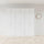 240x240cm 6-Door White Steel 1 Hanging and 2 Shelf Wardrobe with White Handle Storage Cabinet