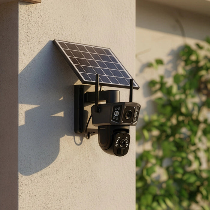 9MP Wireless Solar Security Camera – WIFI Outdoor Battery PTZ CCTV System for Home & Property