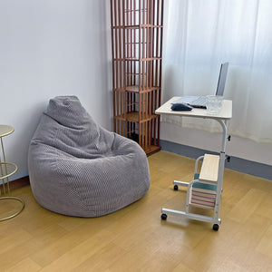 Height Adjustable Rolling Overbed Table – 60cm Mobile Computer & Study Desk on Wheels