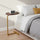 Modern Oval Side Table with Gold Base – Stylish Sofa End Table