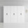 240x200cm 6-Door White Steel 1 Hanging and 2 Shelf Wardrobe with Black Handle Storage Cabinet
