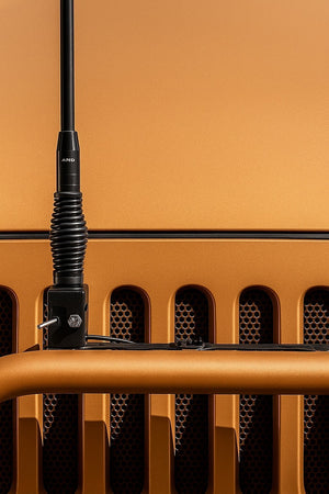 Adjustable Folding UHF Antennas Mount Bracket – Black Bullbar Clamp