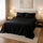 Queen 4 Piece Microfiber Sheet Set Deep Pocket Black
