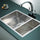 1.2mm Handmade Double Stainless Steel Sink with Waste - 715x440mm