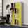 12-Door Steel Locker – Grey with Yellow Door, 4-Digit Combination Lock