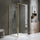 Adjustable Semi Frameless Shower Screen Front: (98~106)x195cm with Gold Hardware and Side: (89~92)x195cm