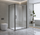 Single Door Sliding Shower Screen – 185x92cm with Rounded Black Handle