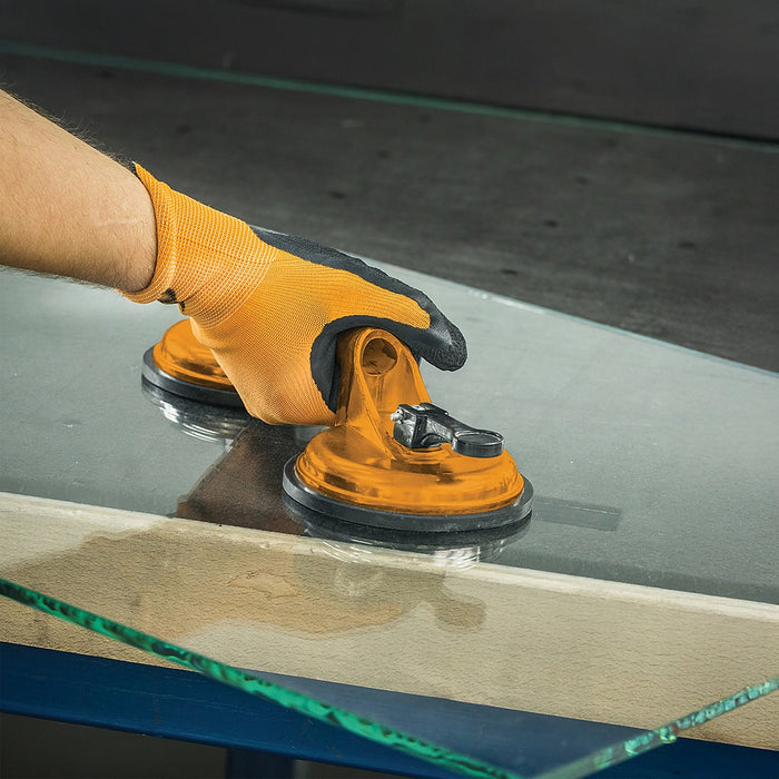 2x 100kg Aluminum Alloy Double Locking Suction Cup Glazer Glass Sucker Lifter