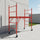 Mobile Scaffold Ladder - Red, Wheeled, 450kg Capacity