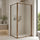 Semi-Frameless Shower Screen – Dust Brown, Front: (98~106)x195cm, Side: (77~80)x195cm