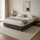 King Single Slatted Ensemble Bed Base - Graphite Linen Breathable Cover
